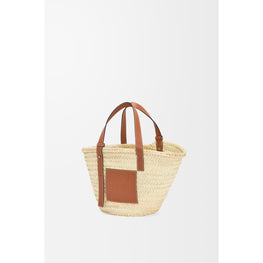 CLASSIC BASKET MEDIUM_PALM LEAF/CALF_NATURAL/TAN