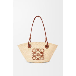 ANAGRAM BASKET SMALL_IRACA PALM/CALF_NATURAL/TAN