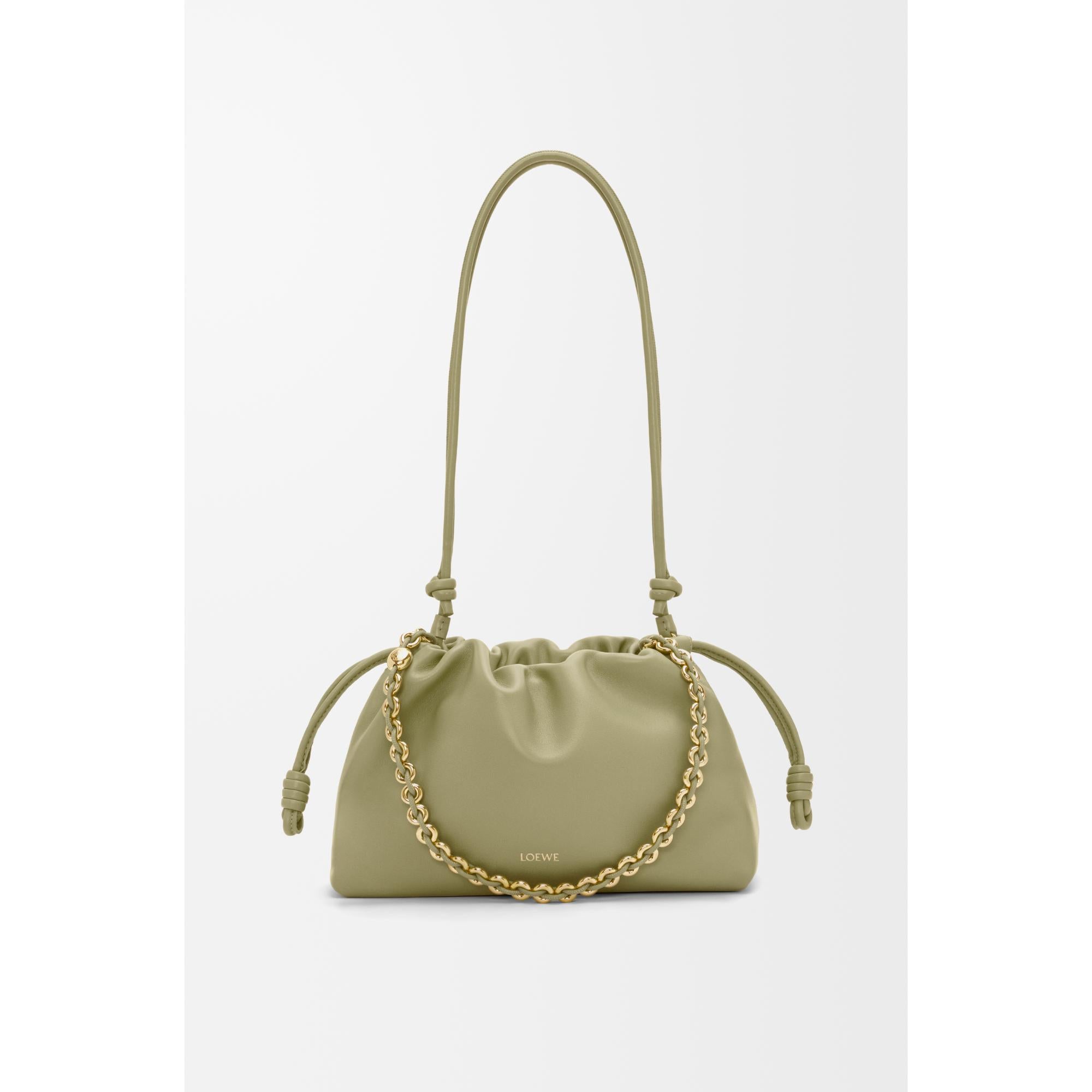 FLAMENCO PURSE MEDIUM_MELLOW NAPPA LAMBSKIN_EUCALYPTUS GREEN