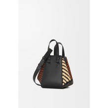 HAMMOCK COMPACT STRIPES_RAFFIA/CALF_BLACK/NATURAL