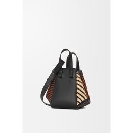 HAMMOCK COMPACT STRIPES_RAFFIA/CALF_BLACK/NATURAL
