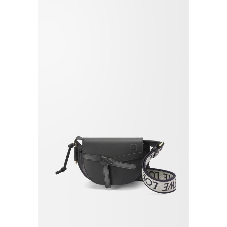 GATE DUAL MINI BAG_SOFT CALF/JACQUARD_BLACK