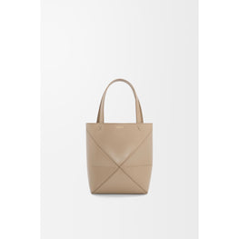 PUZZLE FOLD TOTE MINI_SHINY CALF_SAND