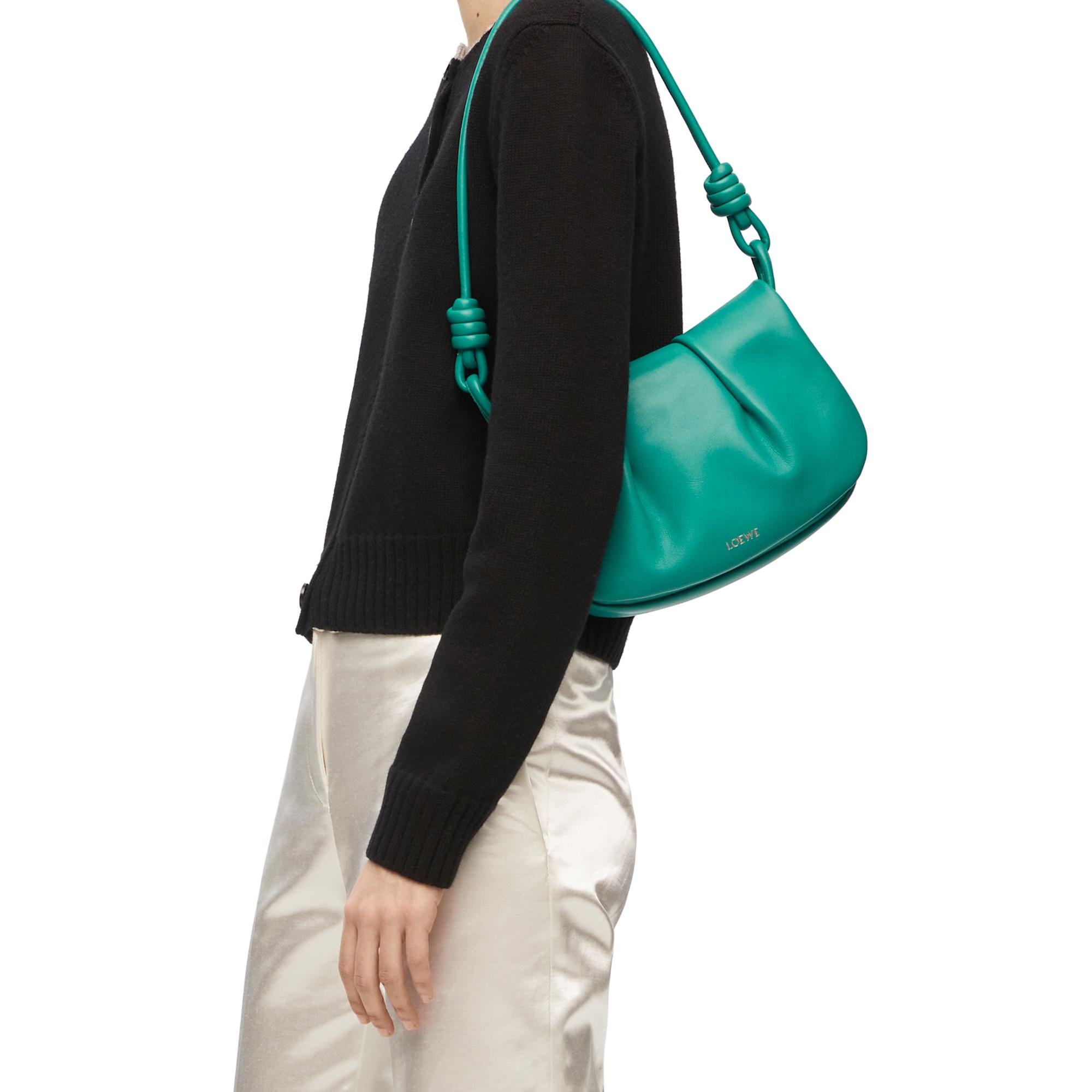 PASEO SATCHEL_SHINY NAPPA CALF_EMERALD GREEN