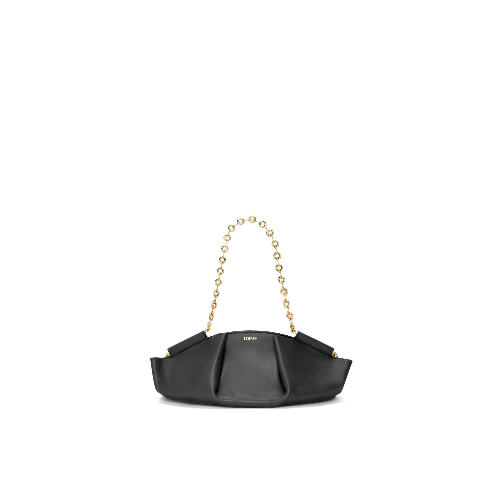PASEO CHAIN SMALL BAG_SHINY NAPPA CALF_BLACK