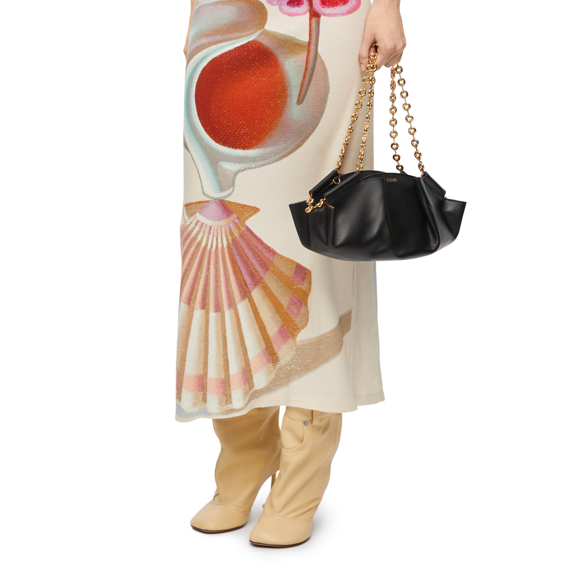 PASEO CHAIN SMALL BAG_SHINY NAPPA CALF_BLACK