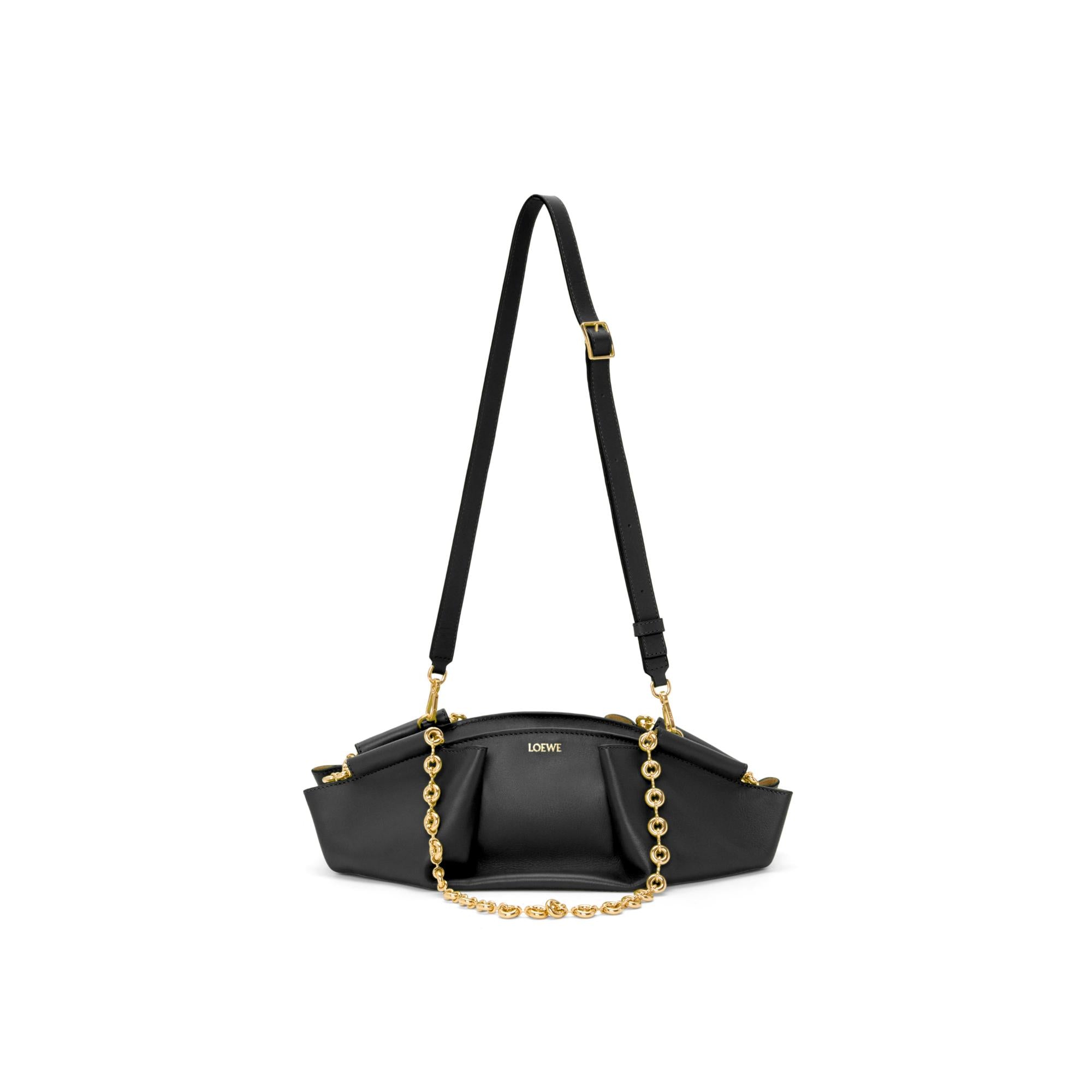 PASEO CHAIN SMALL BAG_SHINY NAPPA CALF_BLACK