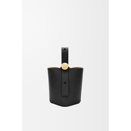 PEBBLE BUCKET MINI_SMOOTH CALF_BLACK