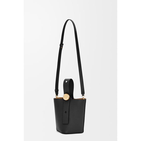 PEBBLE BUCKET MINI_SMOOTH CALF_BLACK