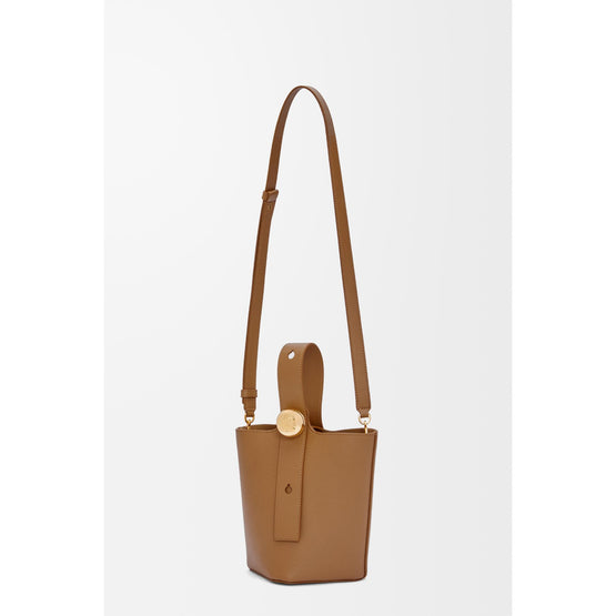 PEBBLE BUCKET MINI_SMOOTH CALF_OAK