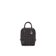 AMAZONA 15 VERTICAL ANAGRAM_JACQUARD/CALF_ANTHRACITE/BLACK