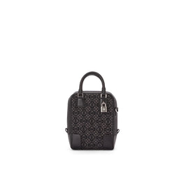 AMAZONA 15 VERTICAL ANAGRAM_JACQUARD/CALF_ANTHRACITE/BLACK