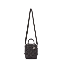 AMAZONA 15 VERTICAL ANAGRAM_JACQUARD/CALF_ANTHRACITE/BLACK