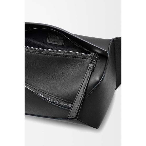 PUZZLE EDGE SMALL BUMBAG_CLASSIC CALF_BLACK