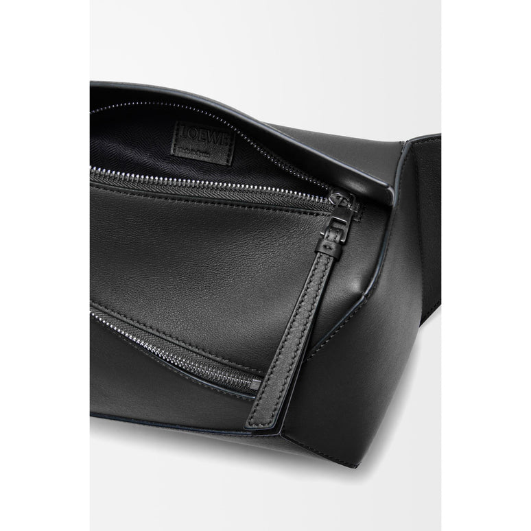 PUZZLE EDGE SMALL BUMBAG_CLASSIC CALF_BLACK