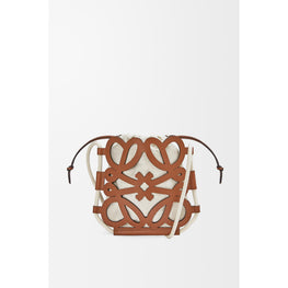 ANAGRAM CUT OUT CROSSBODY_CLASSIC CALF/CANVAS_TAN/ECRU