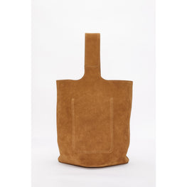 PEBBLE BUCKET LARGE_SUEDE_TOBACCO