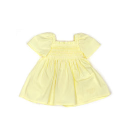 베이비 옐로우 숏슬리브 드레스