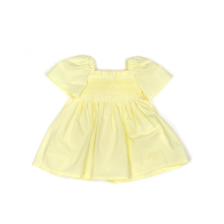 베이비 옐로우 숏슬리브 드레스