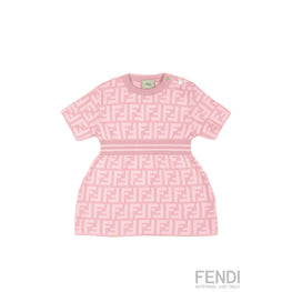 베이비 핑크 FF 로고 드레스