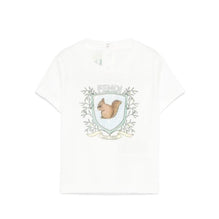 베이비 화이트 캐릭터 프린트 티셔츠