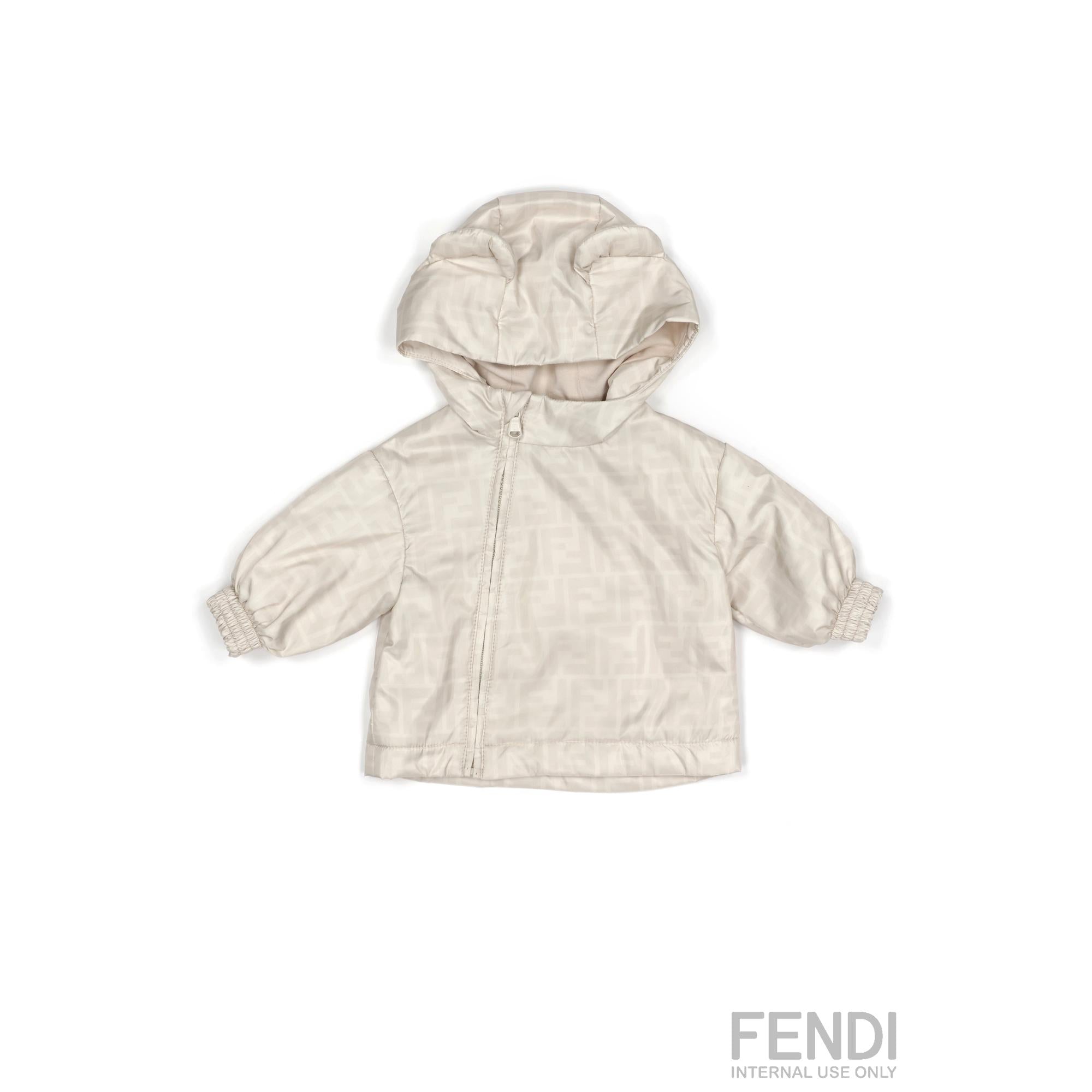 베이비 베이지 FF 로고 점퍼