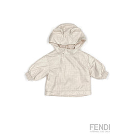 베이비 베이지 FF 로고 점퍼