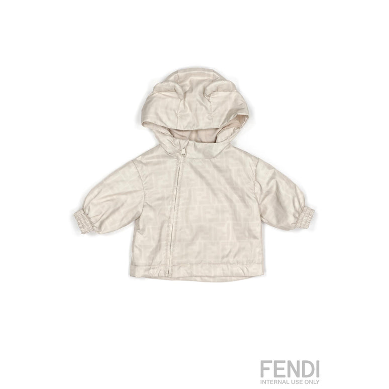 베이비 베이지 FF 로고 점퍼