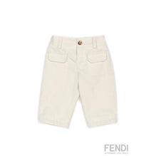 베이비 화이트 코듀로이 팬츠