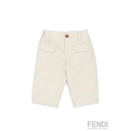 베이비 화이트 코듀로이 팬츠