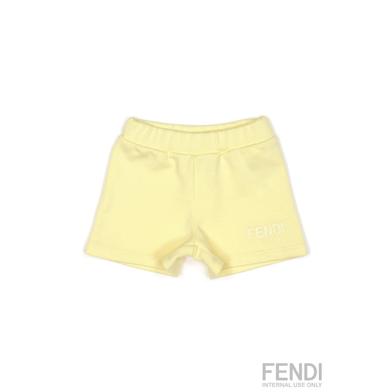 베이비 옐로우 버뮤다 팬츠