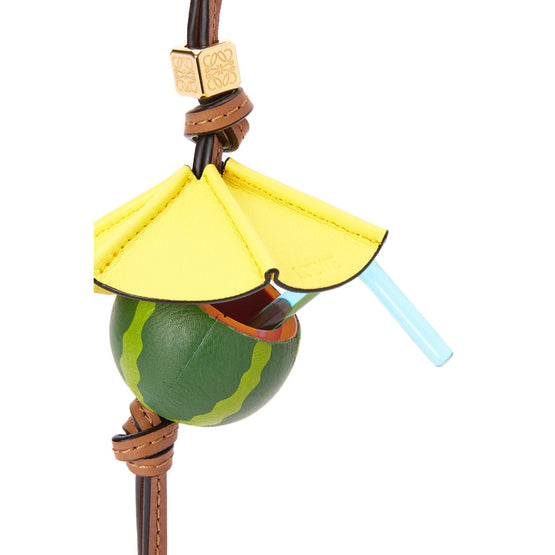 WATERMELON COCKTAIL CHARM_CALF/BRASS_GREEN