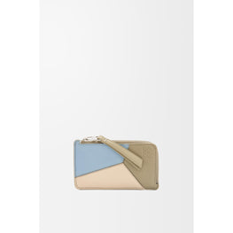 PUZZLE COIN CARDHOLDER_CLASSIC CALF_DUSTY BLUE/SAGE GREEN/ANGORA