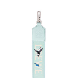 PENGUIN JACQUARD STRAP_JACQUARD/CALF_BLUE ICEBERG