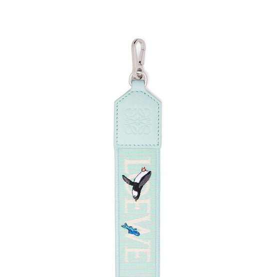 PENGUIN JACQUARD STRAP_JACQUARD/CALF_BLUE ICEBERG