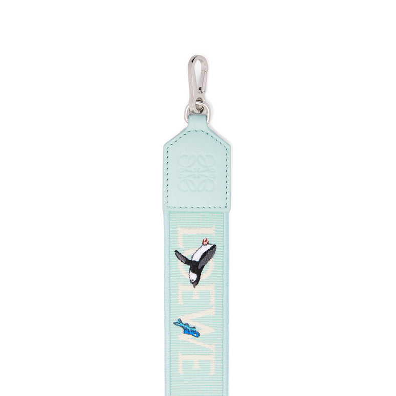 PENGUIN JACQUARD STRAP_JACQUARD/CALF_BLUE ICEBERG