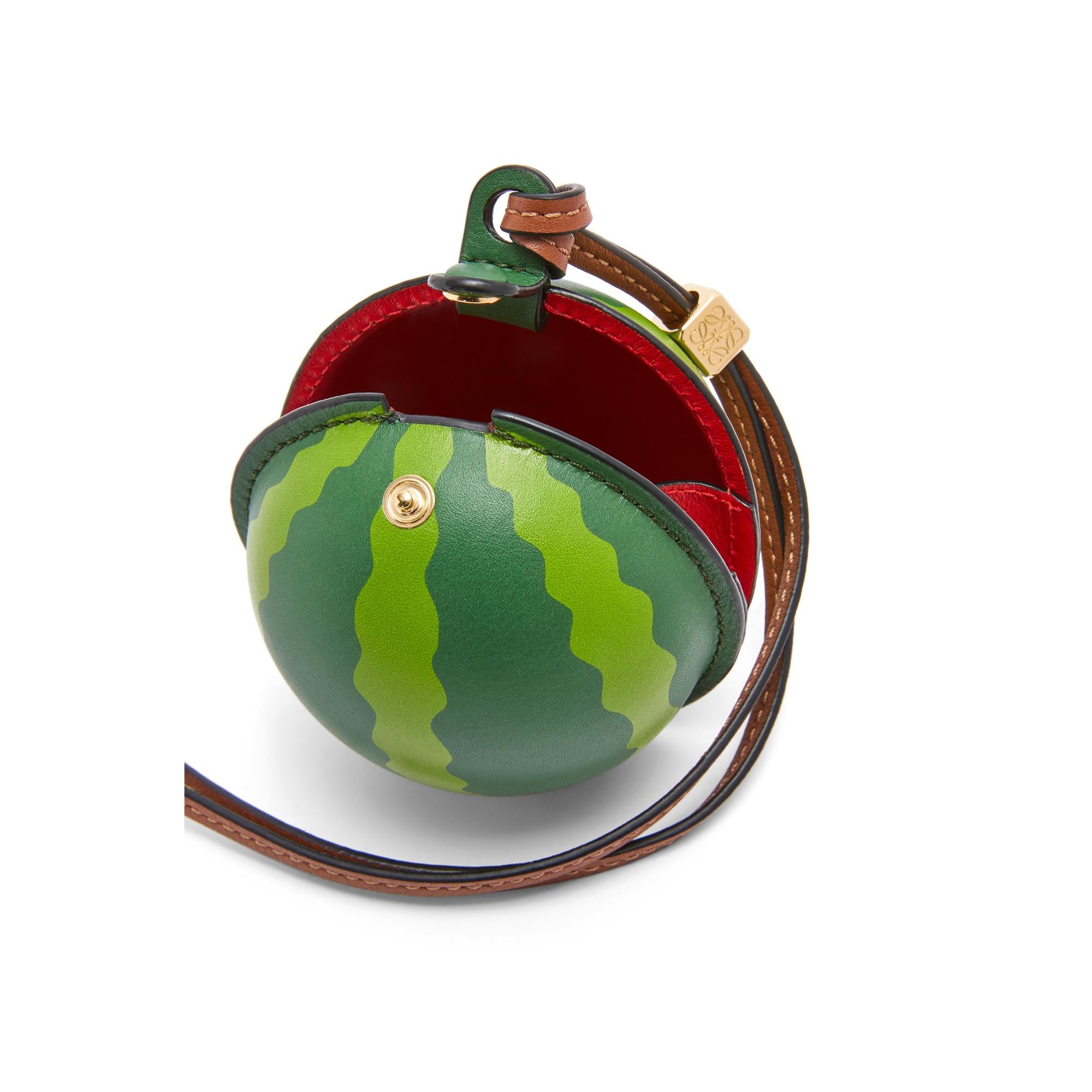 WATERMELON MINI POUCH_CALF_GREEN/RED