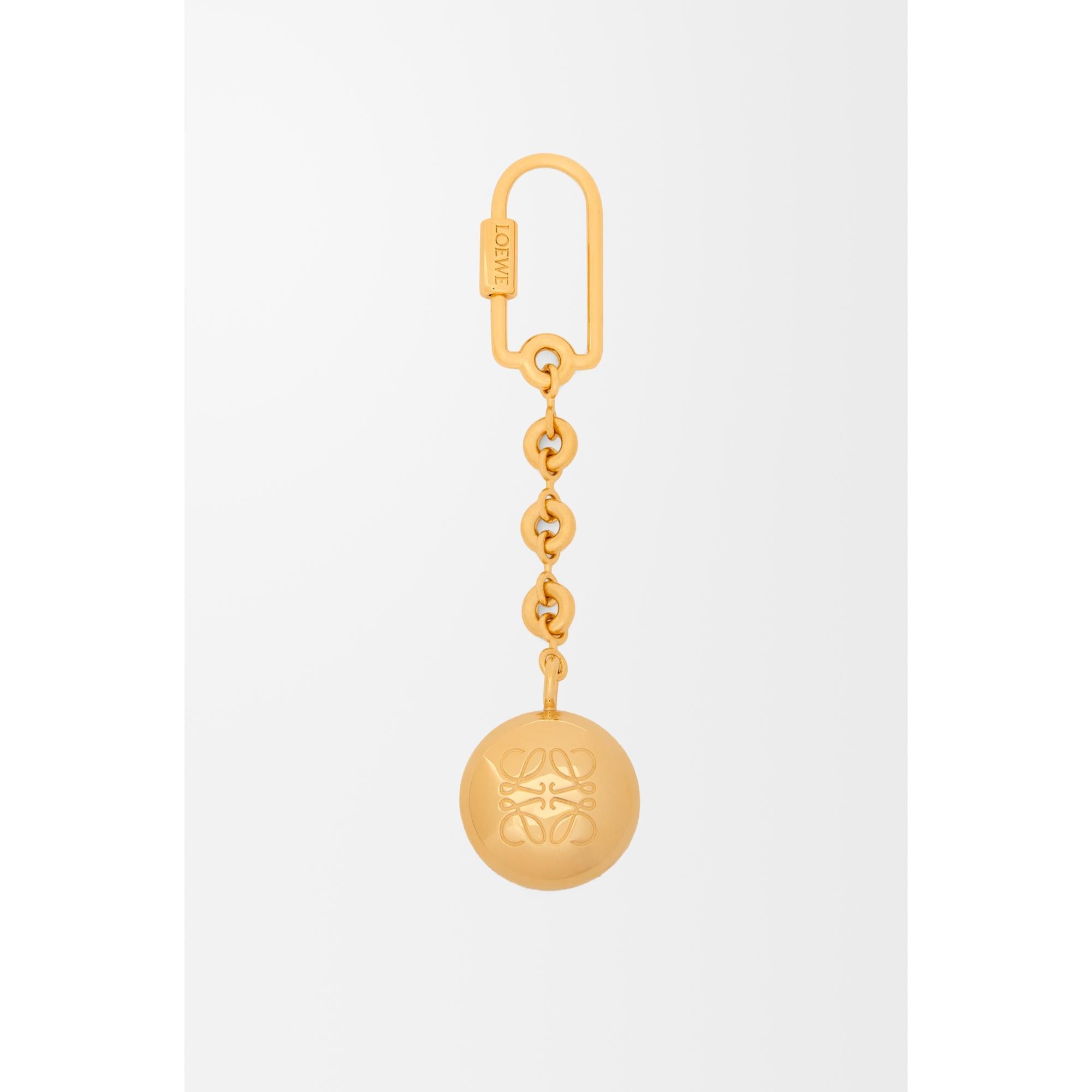 PEBBLE KEYRING_BRASS_GOLD