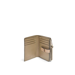 SGC SLIM COMPACT WALLET_SOFT GRAINED CALF_ARTICHOKE GREEN/DUSTY BEIGE