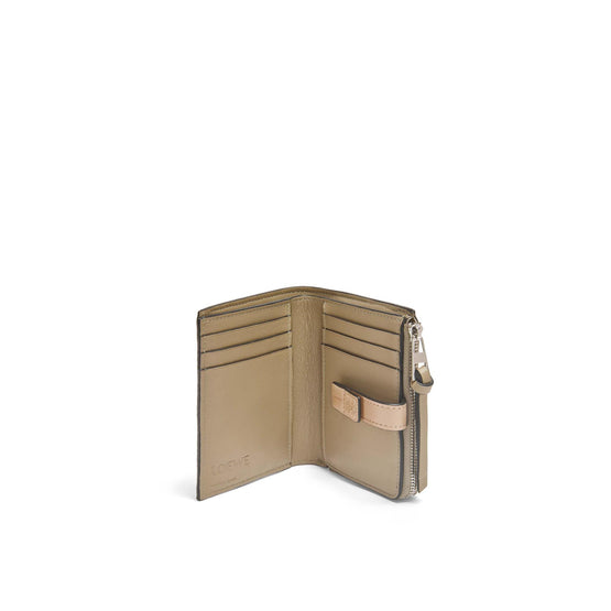 SGC SLIM COMPACT WALLET_SOFT GRAINED CALF_ARTICHOKE GREEN/DUSTY BEIGE
