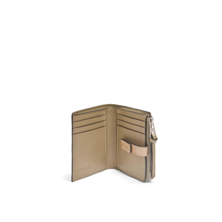 SGC SLIM COMPACT WALLET_SOFT GRAINED CALF_ARTICHOKE GREEN/DUSTY BEIGE