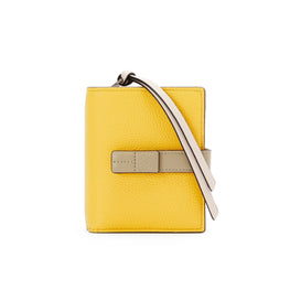 SGC COMPACT ZIP WALLET_SOFT GRAINED CALF_YELLOW/CLAY GREEN