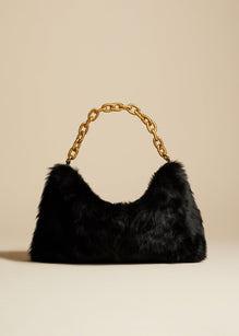 클라라 백 블랙 시어링