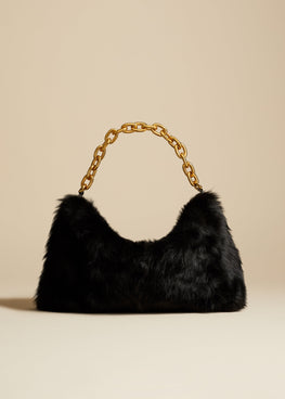 클라라 백 블랙 시어링