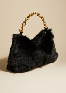 클라라 백 블랙 시어링