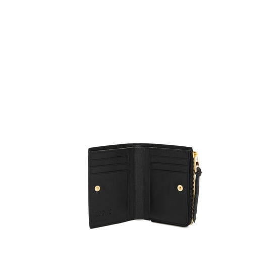 LOEWE EMBOSSED SLIM COMPACT W_SHINY NAPPA CALF_BLACK