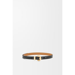 PEBBLE SLICE 2CM BELT_SMOOTH CALF_BLACK/GOLD