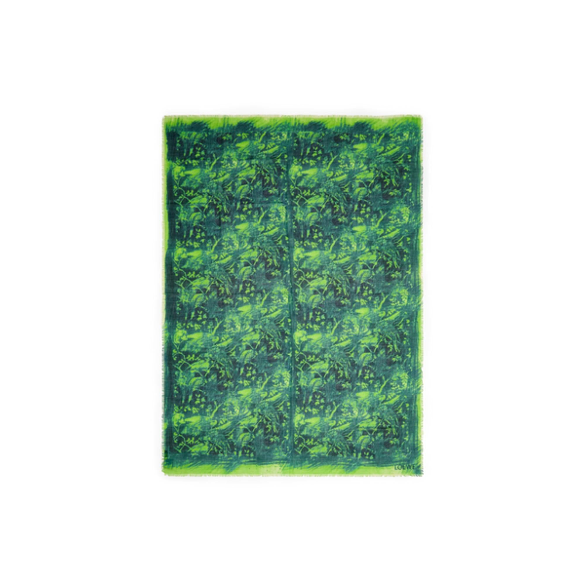140X200 SHAWL_CASHMERE/SILK_GREEN/MULTICOLOR