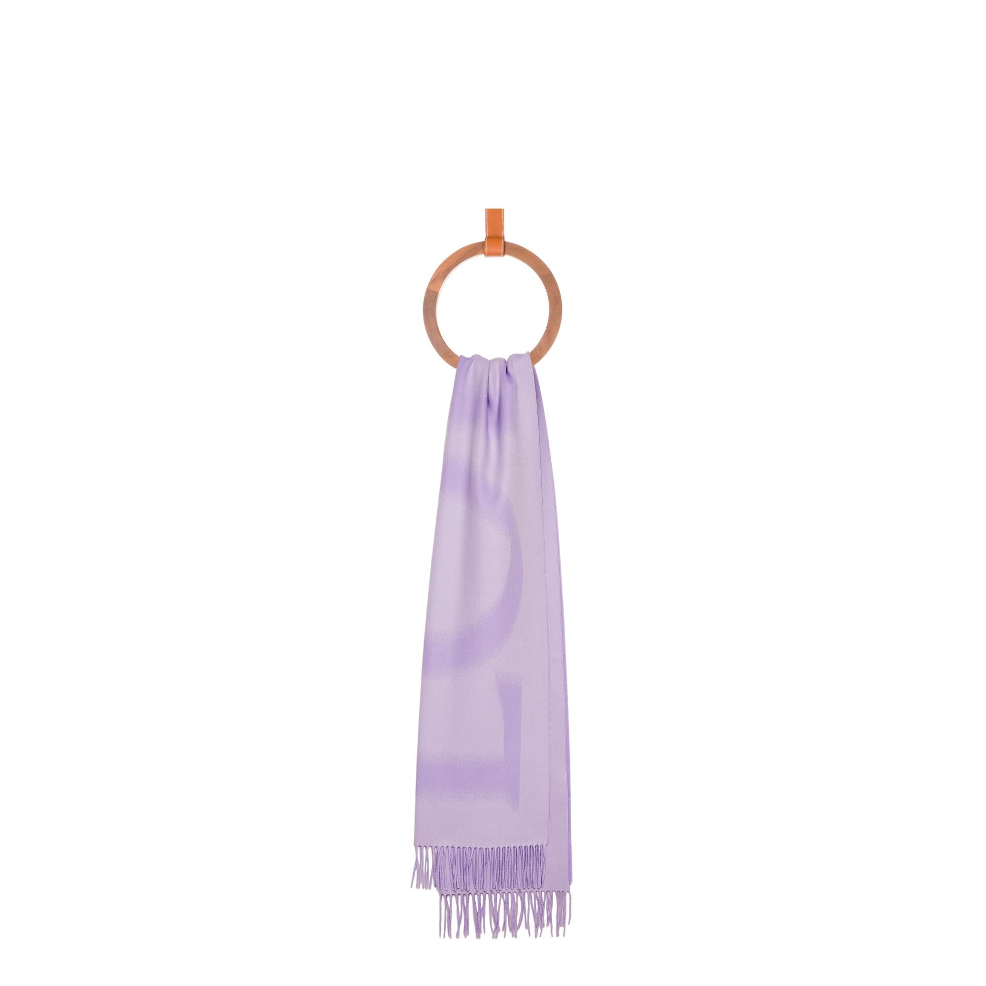 53X210 BLURRED LOEWE SCARF_WOOL/CASHMERE_PURPLE/LILAC