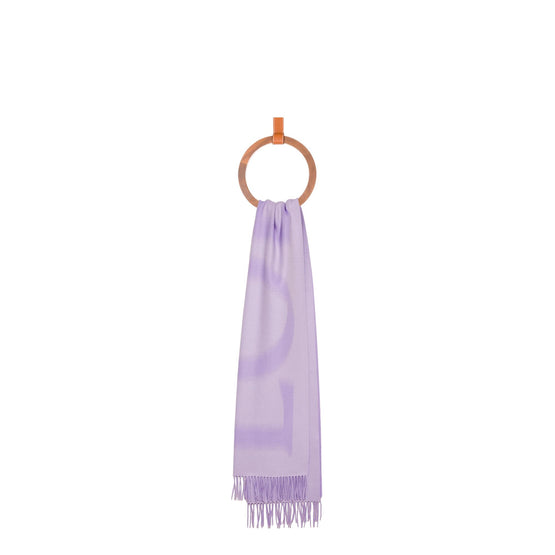 53X210 BLURRED LOEWE SCARF_WOOL/CASHMERE_PURPLE/LILAC